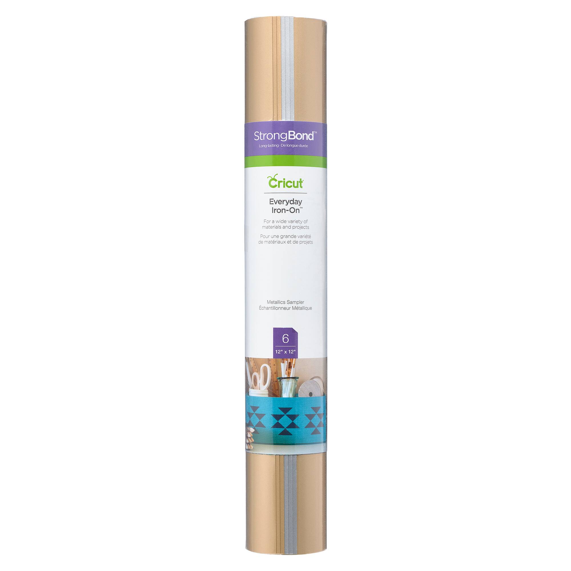 9 Packs: 6 ct. (54 total) Cricut® Everyday Iron-On Metallics Sampler, 12" x 12"